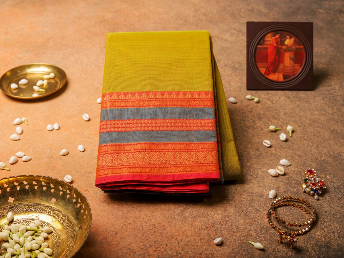 The Diwali Thread Discover the allure of uniqueness with our Printed Silk  Saree featuring a Kanjivaram border. This masterpiece promis... | Instagram